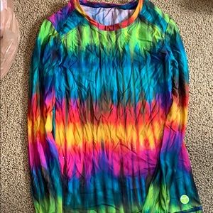 tie die track top